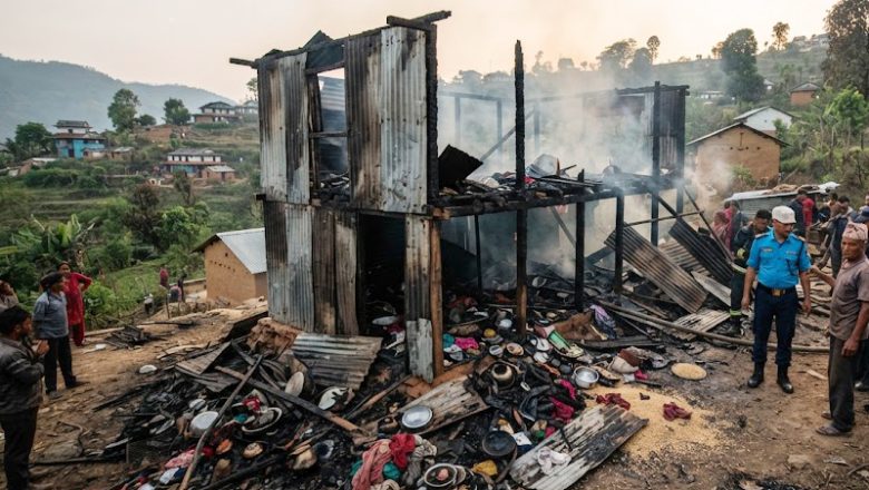 डडेल्धुरामा खाना पकाउने क्रममा आगलागी, ३ लाख बराबरको क्षति